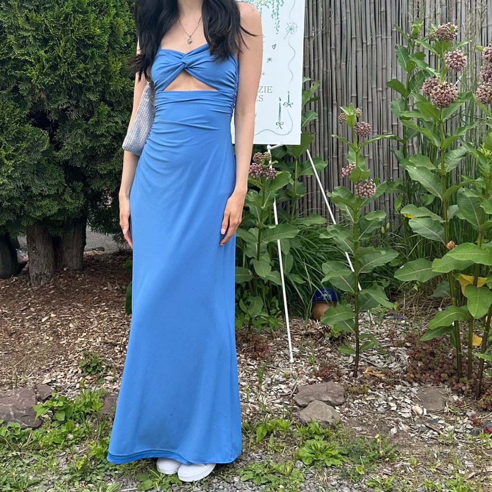 Sky blue periwinkle ZARA CUT OUT DRESS
